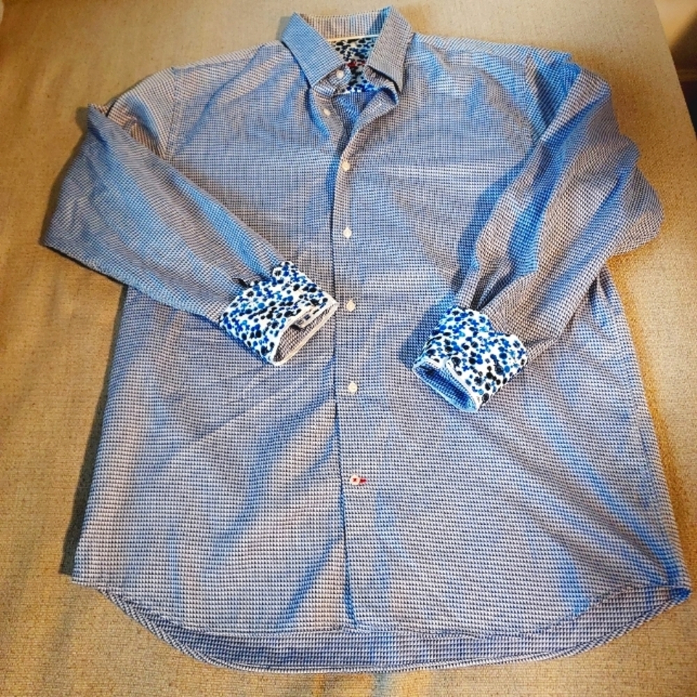 VISCONTI BLACK Button-Up Shirt Sz-L